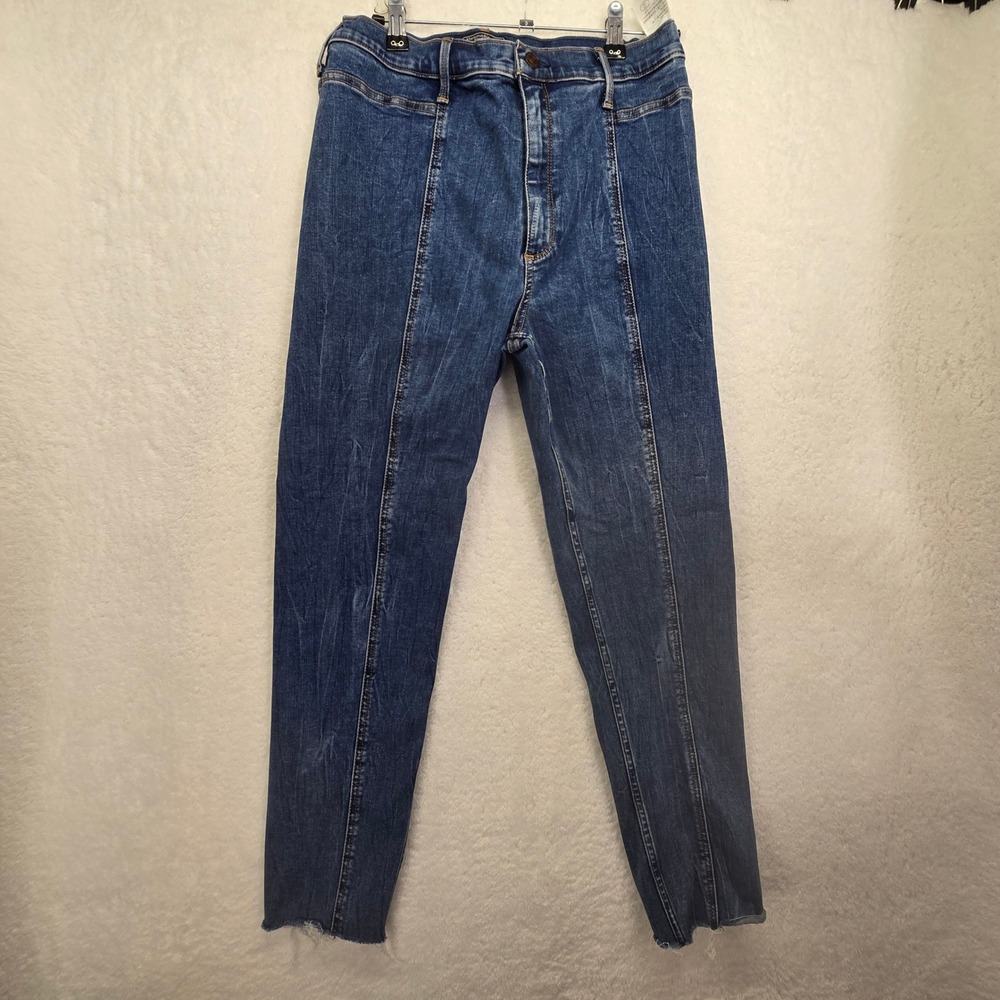 Y2K Abercrombie & Fitch Womens Jeans Size 12 31 Ultra High Rise Boho Stretch A&F